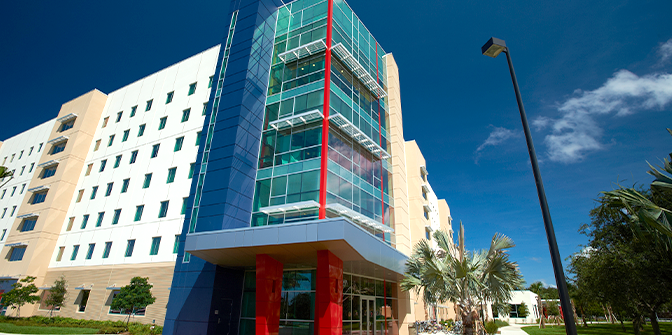 Image of one of the dormitories on campus